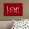 Love - Spiegeling - Rood canvas 2cm klein -sfeer3