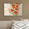 Mozaïek - Watermeloen - Rood - Pitten canvas 2cm klein -sfeer3