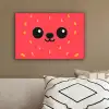 Kat - Aardbei - Cartoon canvas 2cm klein -sfeer3