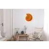 Schelp - Oranje - Ribbels Wandcirkel aluminium klein -woonkamer