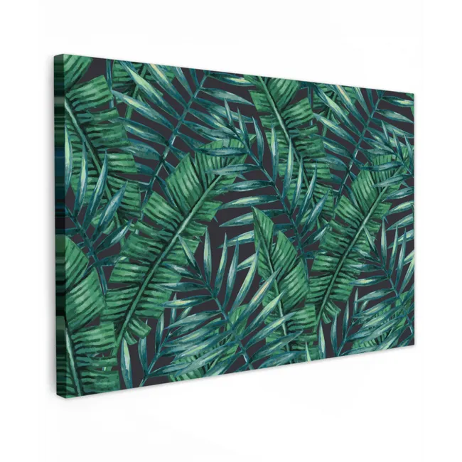 Jungle - Bladeren - Tropisch Tuinposter op houten frame 2 cm dik klein -3d
