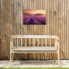 Lavendelveld - Quote - Zonsondergang Tuinposter op houten frame 2 cm dik klein -sfeer4