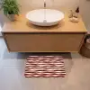 Golven - Rood - Patroon - Crème Badmat klein 997 -sfeer1