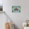 Vlinder - Sierlijk - Bloemen - Bladeren tuinposter los doek klein -sfeer8