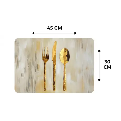 Verf - Goud - Bestek Placemat vinyl groot -specs