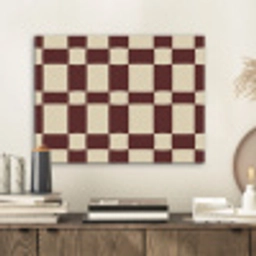Retro - Patroon - Bruin PET vilt klein 837 -sfeer1