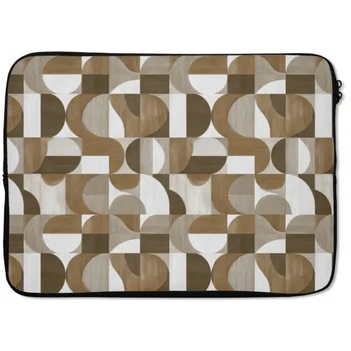 Abstract - Retro - Bruin laptophoes neopreen klein 279 -zkaufland3dotto