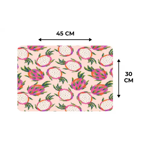 Drakenfruit - Patroon - Roze Placemat vinyl groot 368 -specs