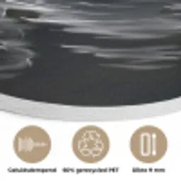 Zwaan - Water - Natuur - Realistisch - Wit Akoestische PET Vilt - Rond klein -closeup_NL