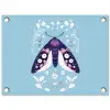 Bladeren - Wit - Vlinder - Insect tuinposter los doek klein -3d