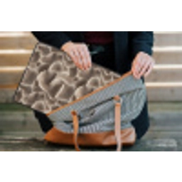 Waaiervorm - Beige - Vezel textuur laptophoes neopreen klein 279 -tas