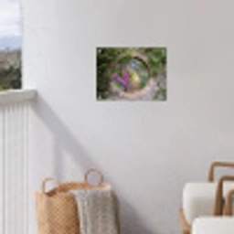 Bloemrijke tuinpoort tuinposter los doek klein -sfeer8