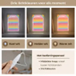 Getallen - Leren tellen voor kinderen - Getallenlijn - Cijfers - Roze - Eenhoorn Light Box met kabel klein -USP_lichtkleurNL