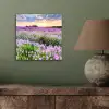 Lavendel - Bloemen - Zonsondergang - Paars - Weide aluminium wit klein -sfeer2