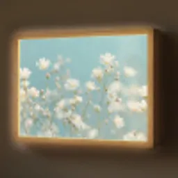 Stängel – Blumen – Luft – Weiß Light Box met batterij (Wandlamp) middel -z3d_website