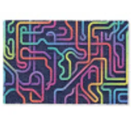 Retro - Abstract - Neon Deurmat klein -zkaufland3d