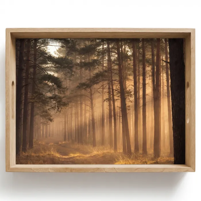 Bos - Mist - Zonlicht Dienblad Rechthoek middel -z3d_shopping