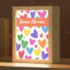 Hartjes - Patroon - Kleurrijk Light Box met kabel (Kinderlampje) klein -zzz_3d_website