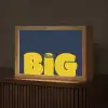 Think big - Blauw - Geel Light Box met kabel (Tafellamp) klein -z3d_website