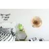 Bloem - Minimalistisch - Groen Wandcirkel aluminium klein -kinderkamer