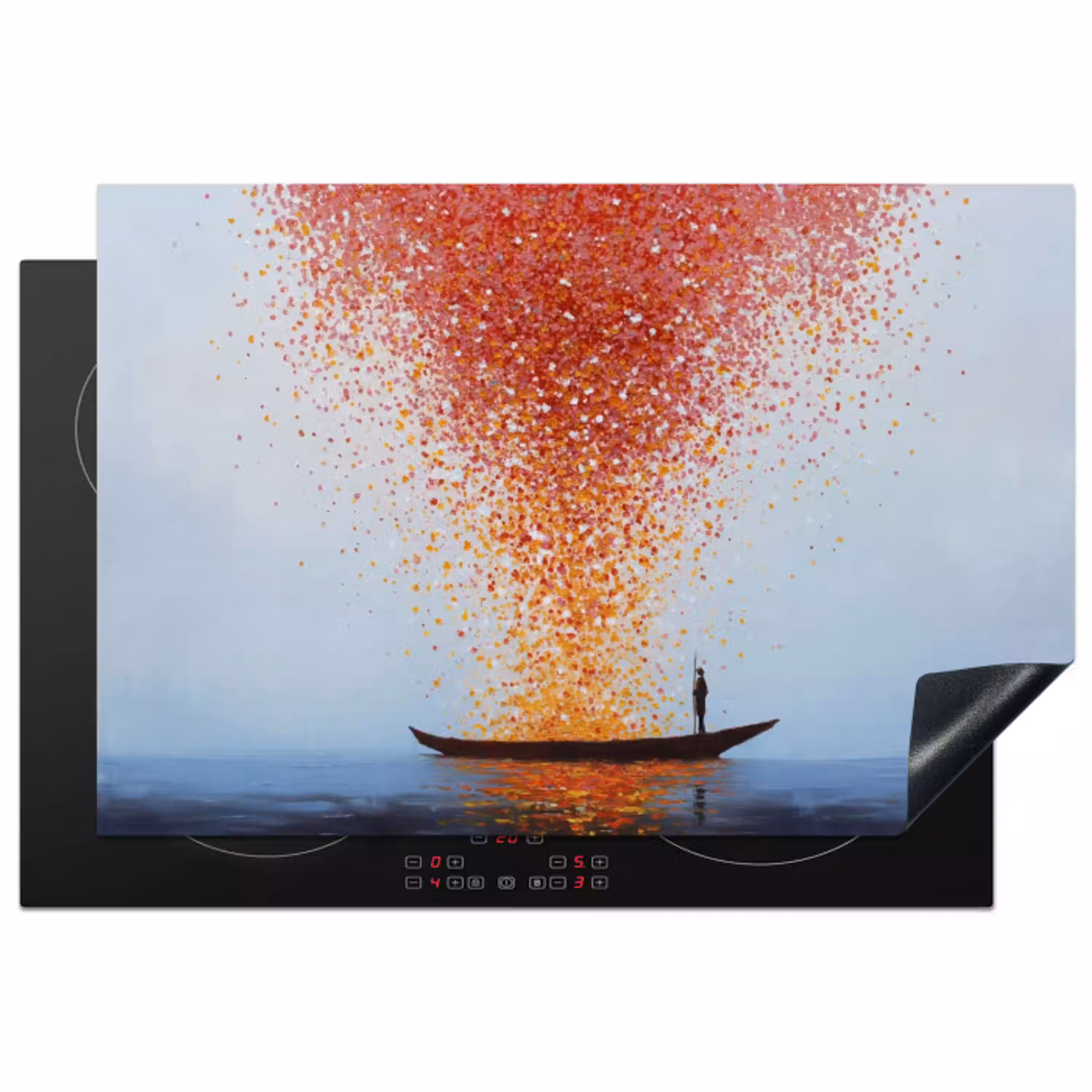 Wolk - Confetti - Boot - Wateroppervlakte Inductie beschermer vinyl 3mm klein -3d