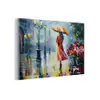 Olieverf - Paraplu - Vrouw - Straat - Kunst plexiglas 5mm klein -z3d