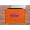 See the good - Paars - Oranje - Smiley laptophoes neopreen klein -tafel