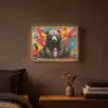 Graffiti - Beer - Dier - Muur - Street art Light Box met batterij (Wandlamp) middel -sfeer4