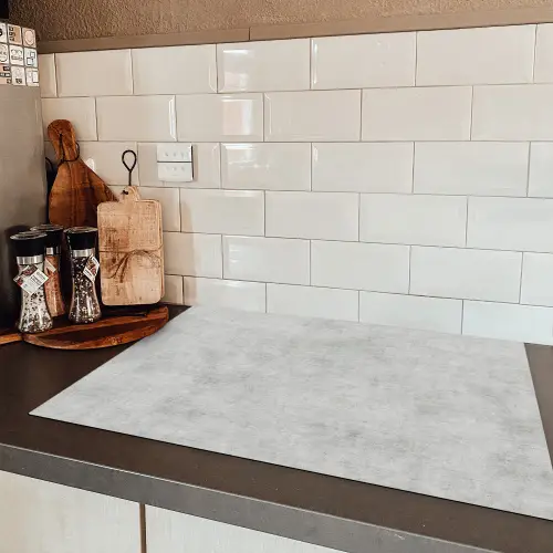 Beton - Grijs - Industrieel - Patroon Inductie beschermer vinyl 3mm klein 276 -sfeer3