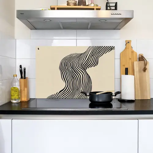 Golvend - Lijnen - Abstract - Silhouet Inductie beschemer met haakjes klein -sfeer2