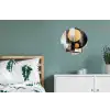 Abstract - Goud - Zilver - Vormen - Aesthetic - Modern Wandcirkel aluminium klein -slaapkamer