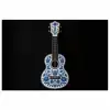 Ukelele - Delfts - Blauw - Muziek poster papier klein -3d