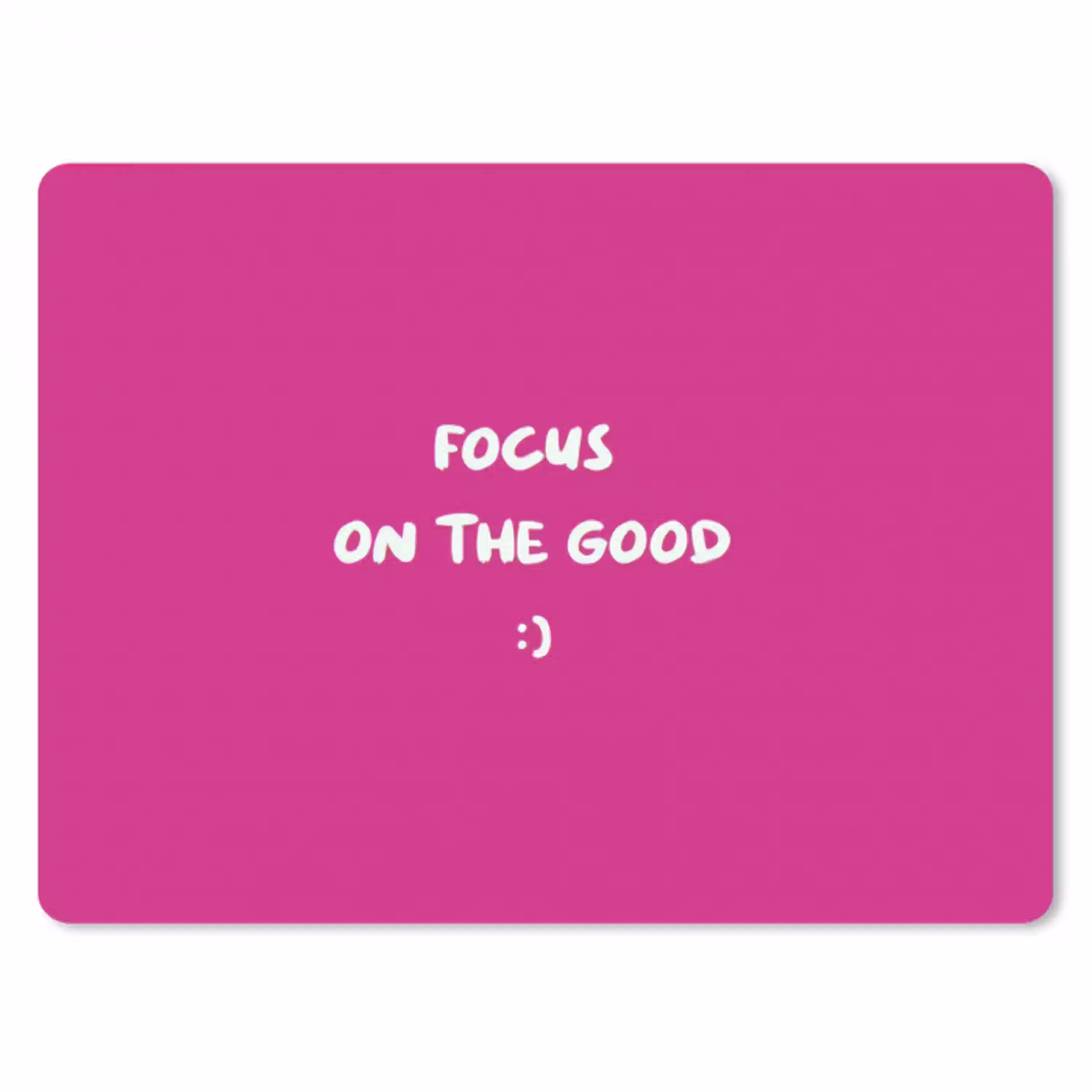 Focus - Smiley - Roze muismat rubber klein -3d
