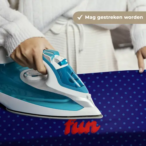 Yes fun - Rood - Blauw - Stippen Wandkleed katoen klein -sfeer9