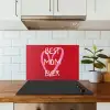Moeder - Quote - Hartje - Rood keuken achterwand spatscherm klein -sfeer2
