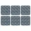 Patroon - Bloemen - Wit - Blauw onderzetter kurk middel 366 -3d