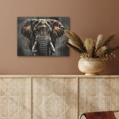 Olifant - Watercolor - Wilde dieren - Luxe PET vilt klein -sfeer4