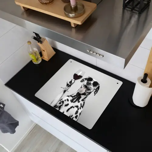 Zonnebril - Dalmatiër - Wijnglas - Tong Inductie beschemer met haakjes middel -sfeer1