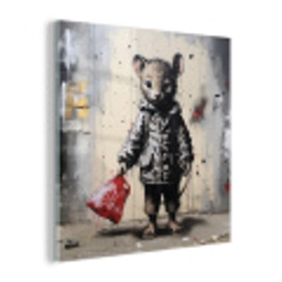 Muisje - Rood - Graffiti plexiglas 5mm klein -z3d