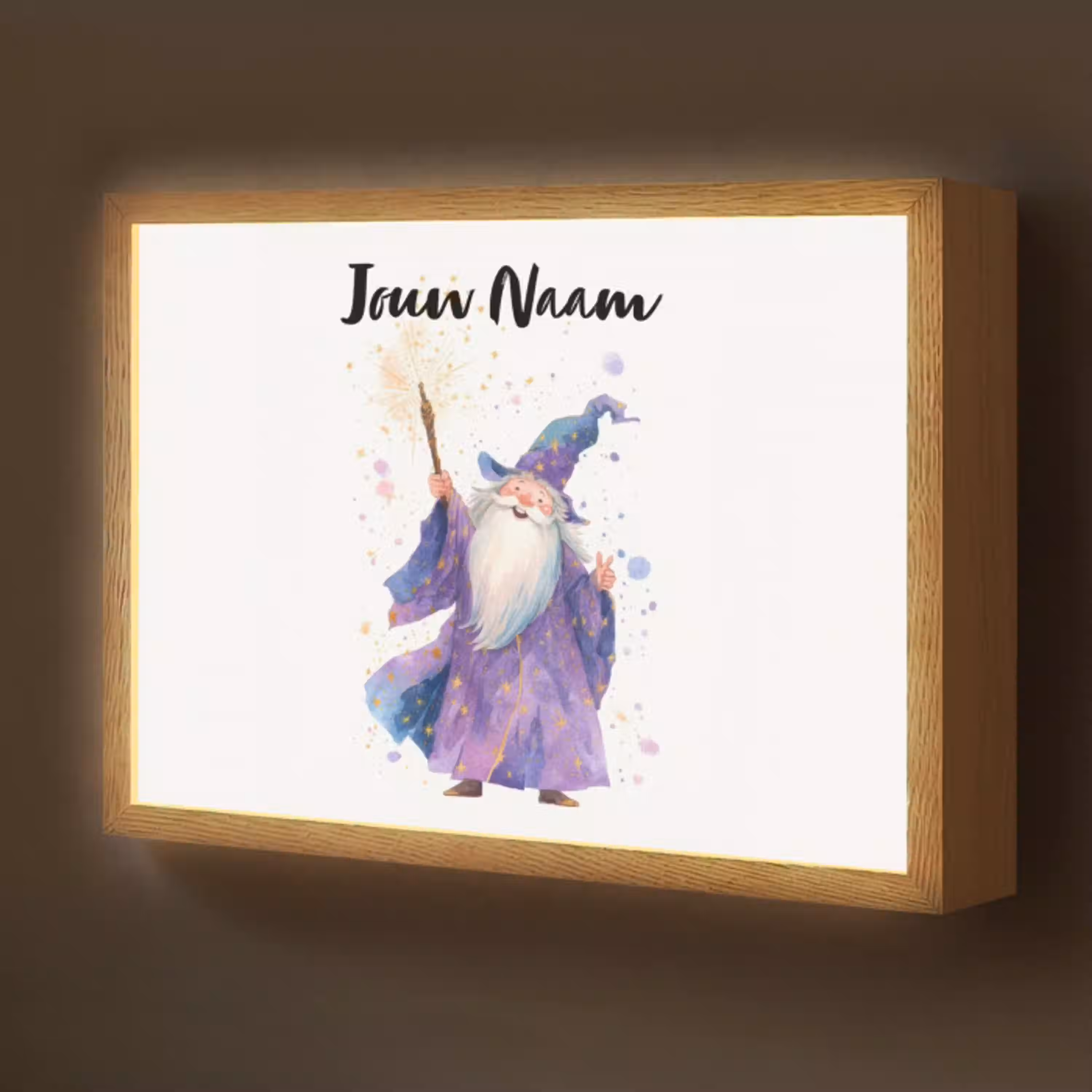 Tovenaar - Magie - Paars Light Box met batterij (Wandlamp kind) middel -z3d_website