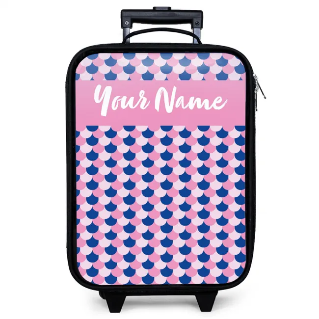 Schubben - Patroon - Blauw - Roze Kinderkoffer - Zwart klein -zzz_website3d