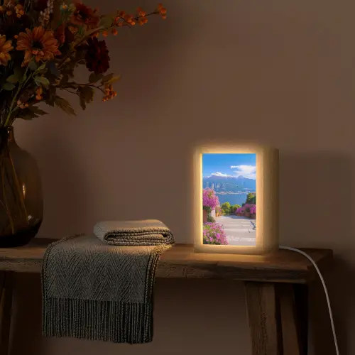 Lake Como - Italië - Landschap Light Box met kabel (Tafellamp) klein -sfeer4