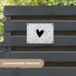 Hartje - Design - Wit tuinposter los doek klein -sfeer3