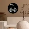 Kers - Luxueus - Metallic Wandcirkel kunststof plaat 5mm dik klein -sfeer1