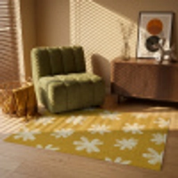 Bloem - Speels - Okergeel Vloerkleed Rechthoek klein 1091 -atmosphere_sfeer1_global