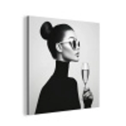 Vrouw - Champagne - Modern aluminium wit klein -3d