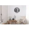 Alpaca - Pasta - Zwart - Wit - Grappig - Dieren Wandcirkel aluminium klein -woonkamer