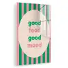 Gestreept - Quote - Ovaal - Roze plexiglas 5mm klein -zzzproduct_nieuw