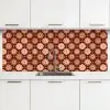 Geometrisch - Bloemen - Kleurrijk keuken achterwand 2 middel 871 -3d