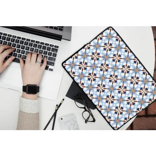 Ornament - Tegel - Kleurrijk laptophoes neopreen klein 279 -bureau
